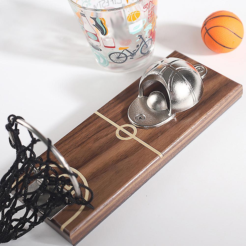 Wall Hanging Basketball Frame Beer Opener Personalized Magnetic Fridges Stickers for Home/Bar