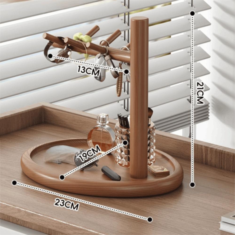 With Hooks Key Hanging Rack Retro Jewelry Dish New Wooden Key Holder Entrance Hall
