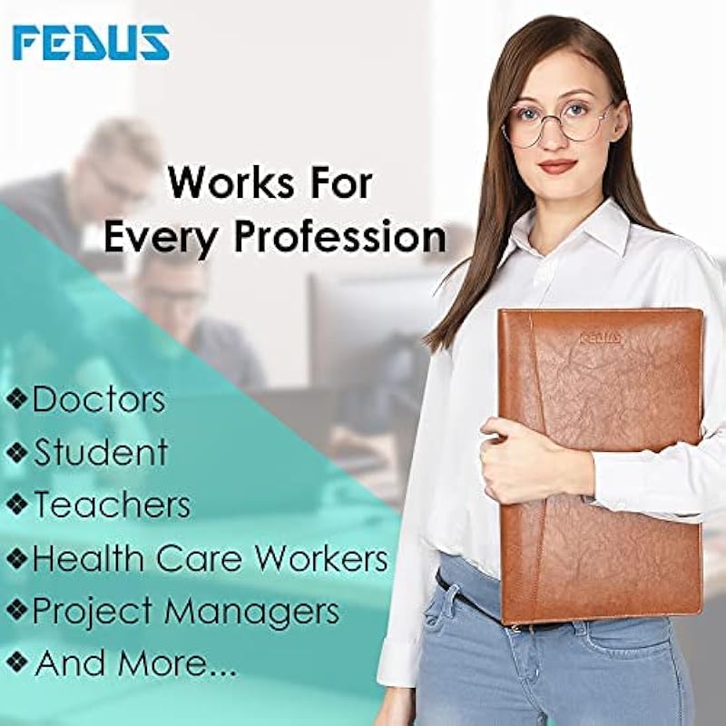 FEDUS Multipurpose Mens & Womens Leatherette Professional File Folders for Certificates, Documents Holder, Document Bag,