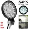 2/4Pcs 480W Work Light Car Truck LED Headlight Round 9 LED Light 6000K 5000LM Headlamp for Off-road Auto Car Van Truck SUV IP68