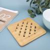 4Pcs Bamboo Table Mat Anti-Scald Non-Slip Bowl Cup Heat Insulation Pad for Home Kitchen Use(  Shape )