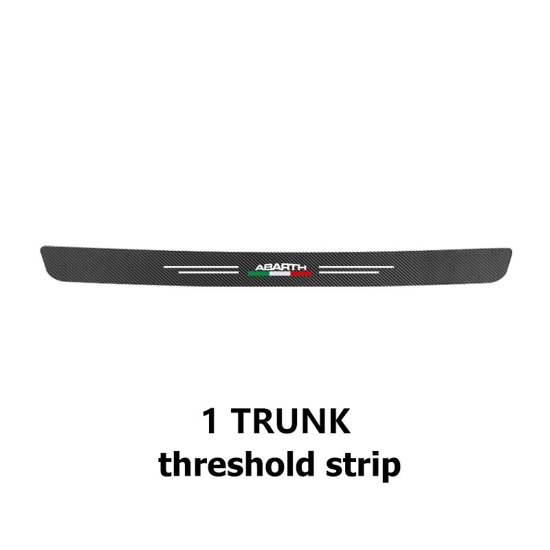 For Abarth Car Door Sill Scuff Plate Decor Carbon Fiber Stickers FIAT 500 Doblo Tipo FR Panda Argo Freemont Bravo Punto