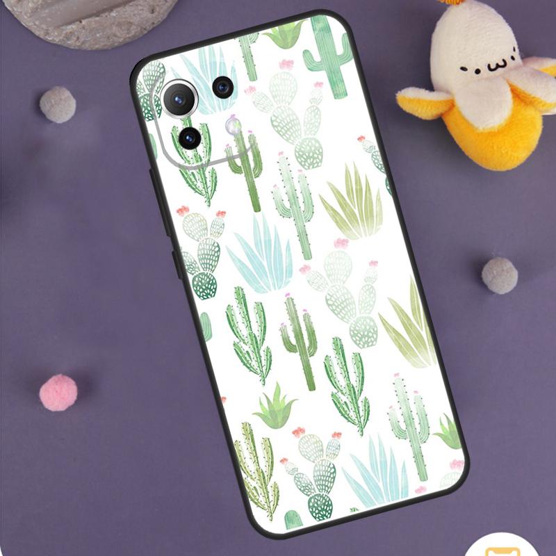 Plant Cactus Case For Xiaomi 15 Ultra 14 13T 14T 15T 17 Pro Max POCO F8 Ultra F5 F6 F7 X5 X6 X7 Pro Cover