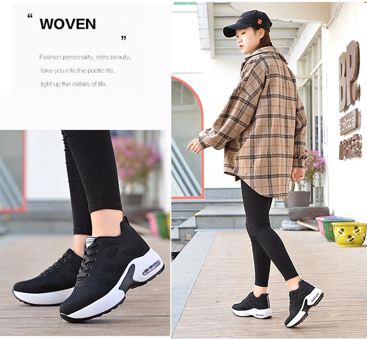 Women's 2020 Fly-Knit Height-Increasing Casual Sneakers
