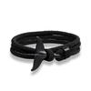 Whale Tail Anchor Bracelets Men Multilayer Charm Rope Chain Bracelet Male Women Navy Wrap Metal Sport Hook