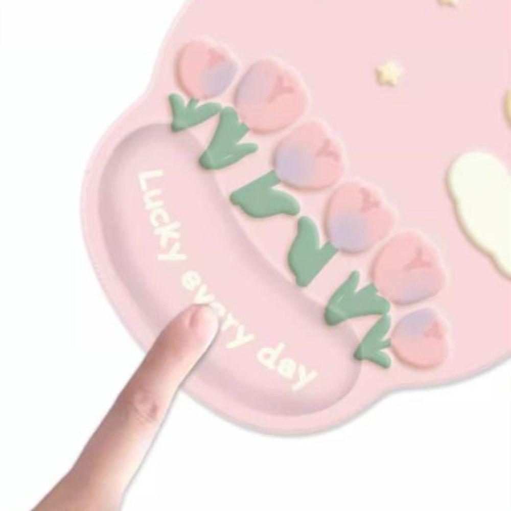 Non-Slip Tulip Mouse Pad Rubber Base Hand Support Wrist Rest Mouse Pad Thickened Ergonomic Mouse Wrist Rest Office Worker