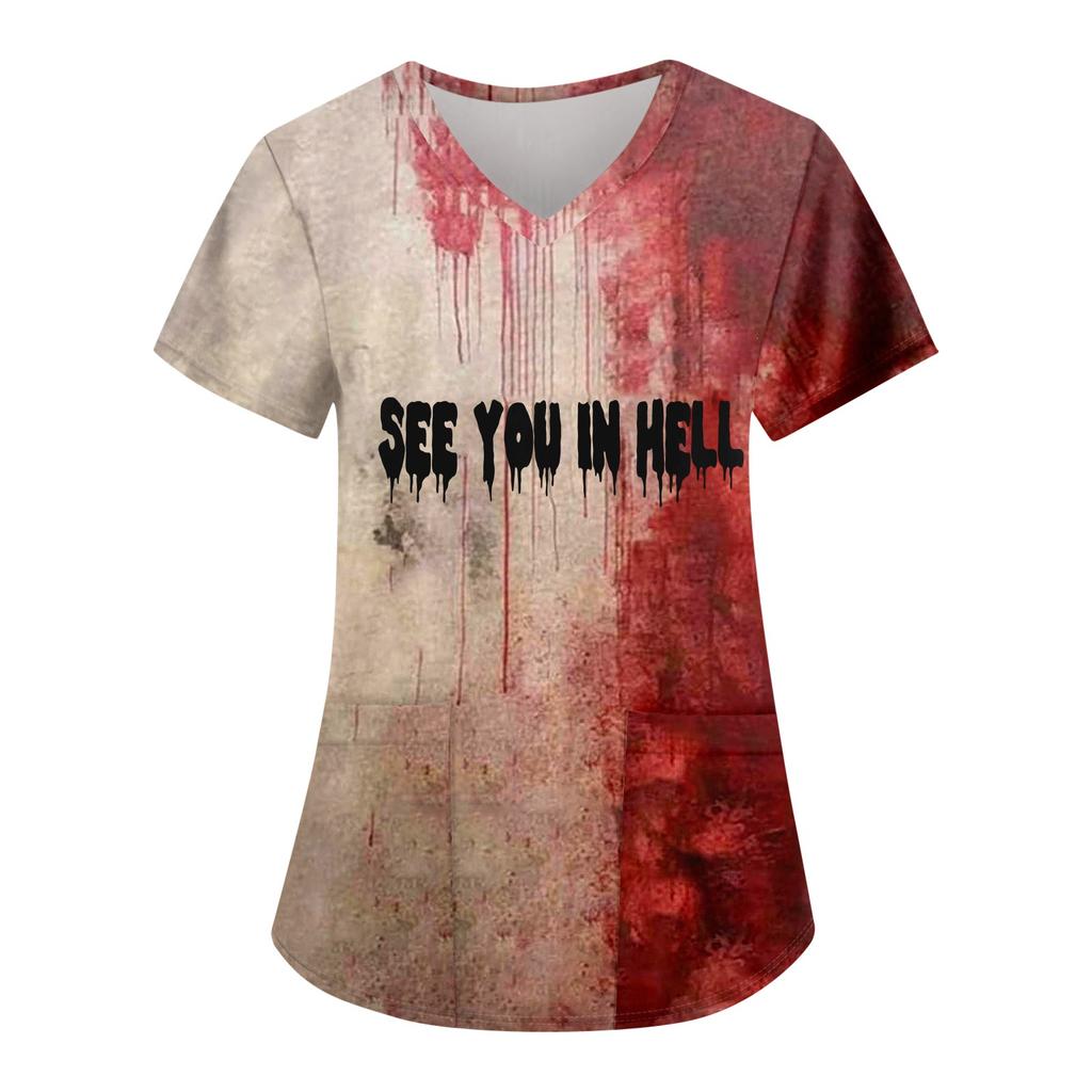 Dámské topy s krátkým rukávem volné topy velké velikosti ležérní topy s výstřihem do V krátký rukáv ležérní letní trička Dámské topy trička Pracovní oblečení