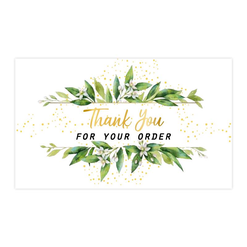 Pink 'Thank You' Cards - 50 Sheets/Pack for Gift Boxes, Decorations, and Postcards