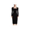 Karl Lagerfeld French Daily Commuting Date Outfit Elegant Chic Women Dress Black K27L1324