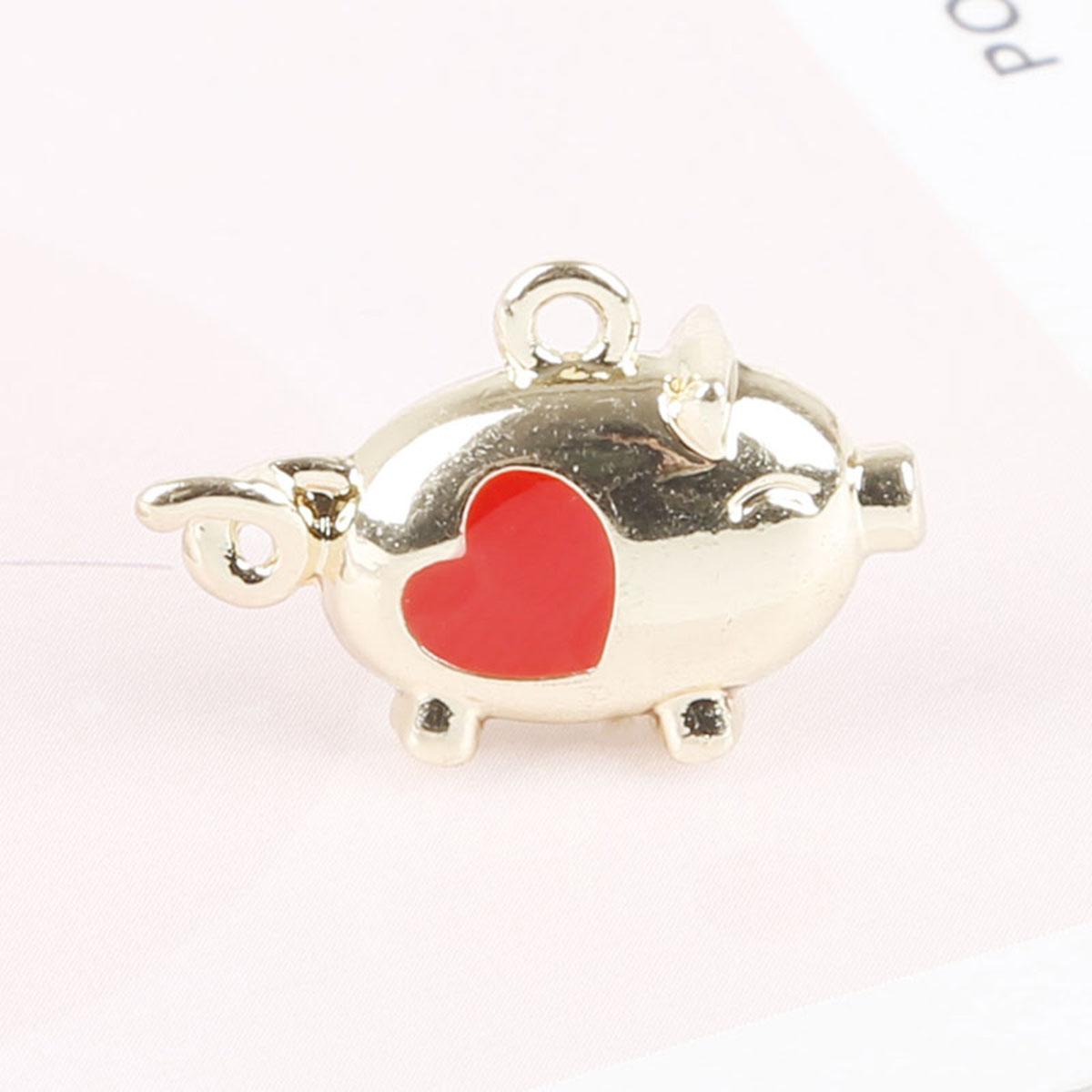 

1 шт. металлические подвески в виде свиньи, подвеска для самостоятельного изготовления ожерелья, браслета, ювелирных аксессуаров 01 19×13mm