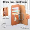 CASENEO MW-07 For Samsung Galaxy S25+ Magnetic Case RFID Blocking Wallet Stand Leather Phone Cover with Wristband