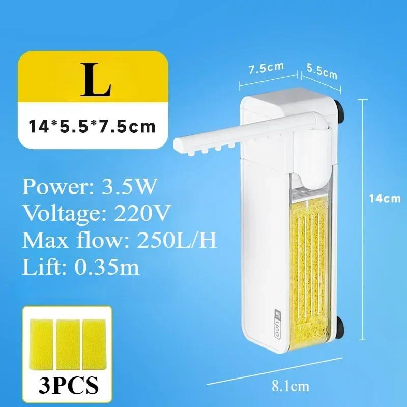 Mini Filter Aquarium Water Circulation Waterfall Rainy Silent Internal Small Fish Tank Filter Water Pump Aquarium Accessories
