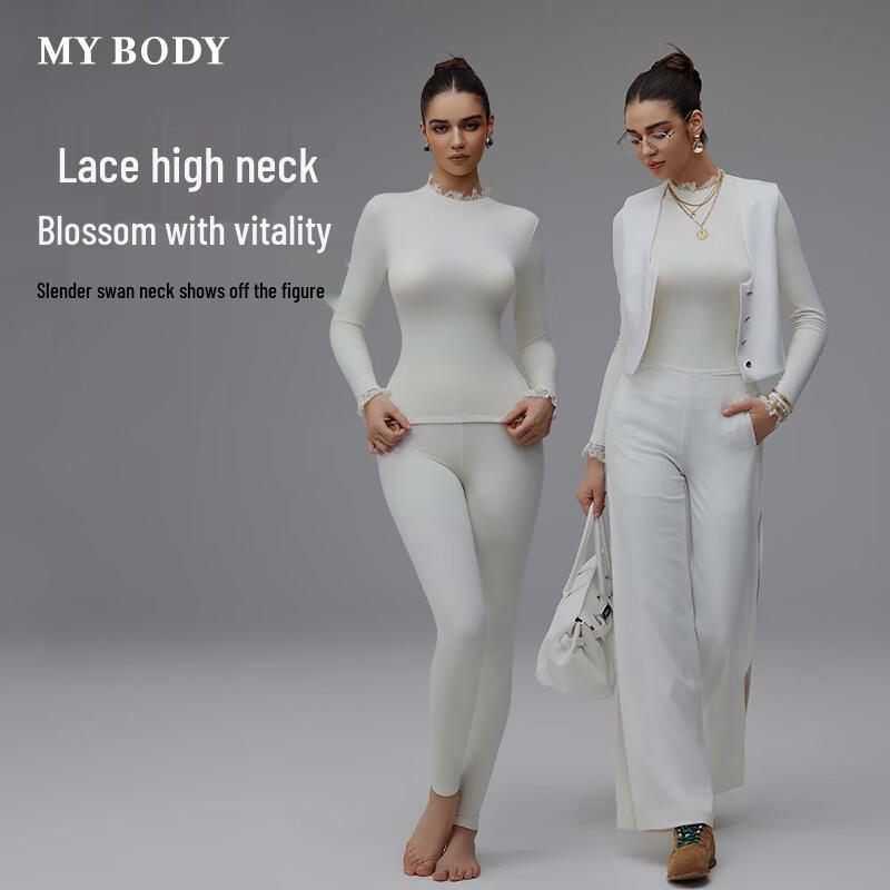 

Женский сексуальный термобазовый слой с кружевом и высоким воротником mybody 2XL