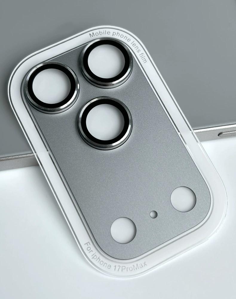 Luxury Solid Color Metal Alloy Bumper Lens Full Protect Case for IPhone 17 Pro Max / 17Pro Camera Tempered Glass Film Scratch Cover Cap Phone Accessry