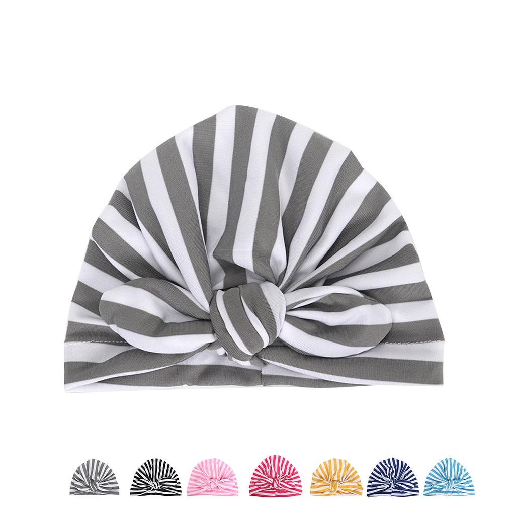 Kids Bunny Ear Hat Stripe Turban Baby Cap Head Wrap Adornments Rabbit Headdress