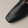 Fashion Women's New Comfortable and Minimalist Square Head Inner and Outer Genuine Leather Cowhide Large Size Flat Sole Single Shoes