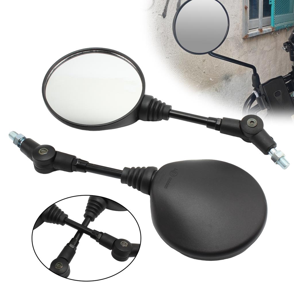 Motorcycle Foldable Round Rear Side Mirror 10MM For ATV KTM Yamaha Suzuki Harley Universal Pit Dirt Bike Motocross Accessories