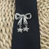 Jk Uniform Black Ties Metal Chain Butterfly Collar Japan Jk seifuku Cosplay Pre-tied Tie Schoolgirl JK Suit Neckwear