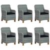 VidaXL Mobilier à Dîner 7 pcs avec Coussins Salon de Jardin Ensemble de Salle à Manger d'Extérieur Table et Chaises de Patio 3060171