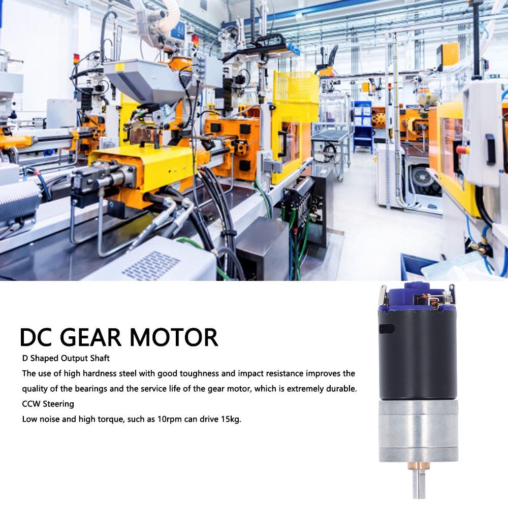 37mm Diameter Geared Motor DC12V Electric Motor Durable Speed Reduction Motor  For DIY Projects