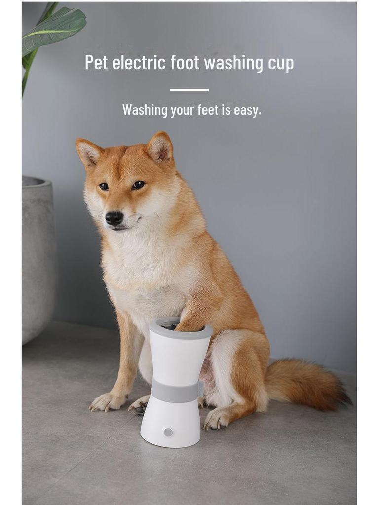 Lavatrice elettrica USB per zampe di animali domestici - Tazza automatica per la pulizia delle zampe del cane