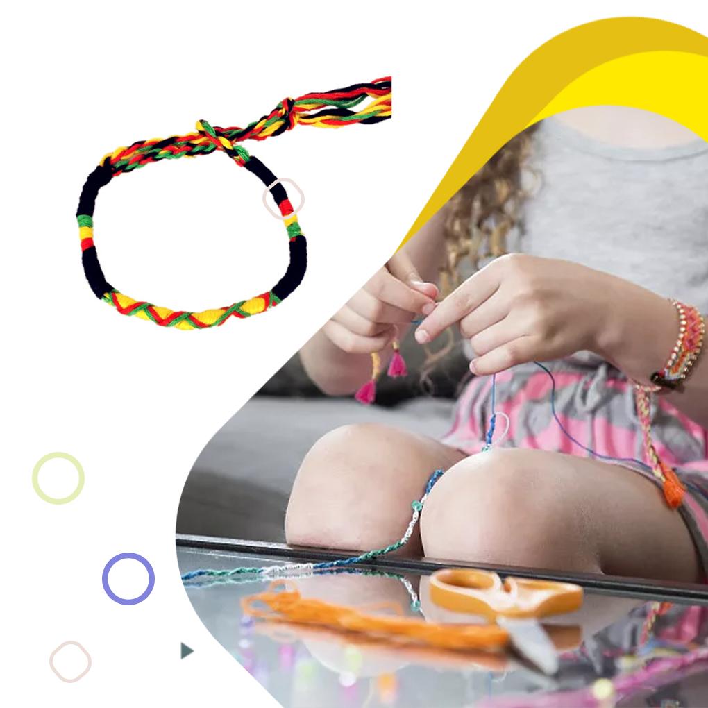 Handarbeit Glücksschnur Ethnischer Stil Mode Geflochtenes Seil DIY Bastelarmband Polyester Handgelenksband Personalisierter Schmuck