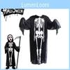 High-quality Skeleton Ghost Cosplay Suit For Halloween Dress-up