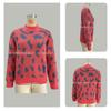 Women S Fashion Round Neck Long Sleeve Pullover Sweater Leopard Print