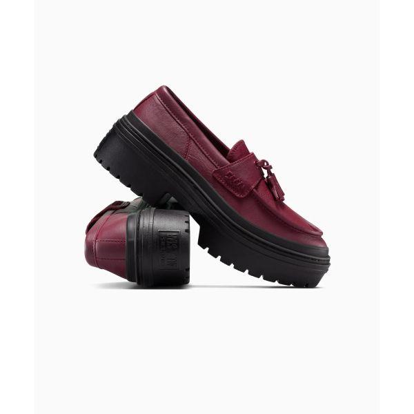 Converse Chuck Taylor All Star Lugged Heel Loafer Platform Low Deep Bordeaux Women Sneakers Red A14708C