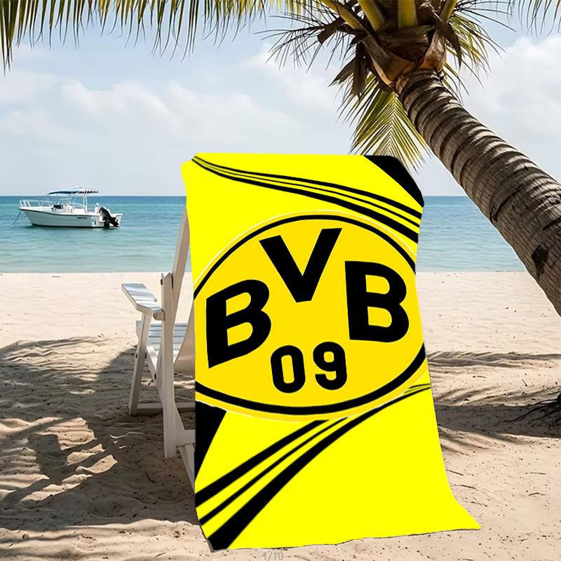 Beach Towel with Borussia Dortmund Pattern - Soft,absorbent,machine Washable Lightweight&Modern,swimming,Travel Essentials