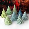 Flexible Silicone Mold Handmade Scented Candle Mould Geometric Christmas Tree Aromatherapys Mold Home Decorations