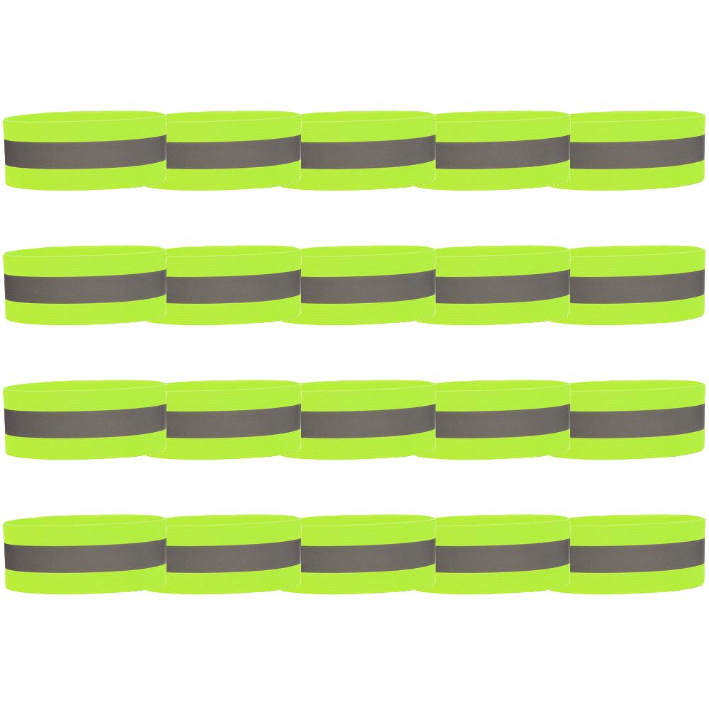Reflective Armband Adjustable Arm Wrist Ankle Leg Bands High Visibility Reflective Tape Straps for Night Walking Cycling Running