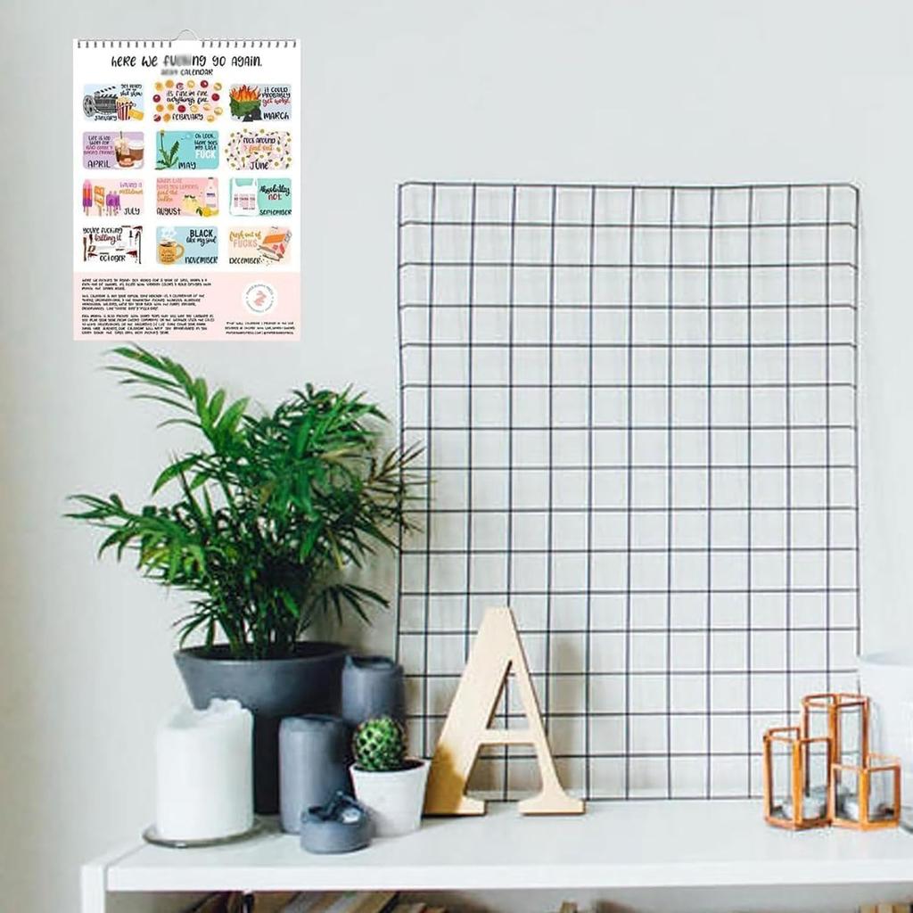 Here We Go Again 2026 Calendar, Here We Go Again Calendar, Fun Hanging Month Hanging Calendar, Match Your Witty Personality, Novelty Planning Wall
