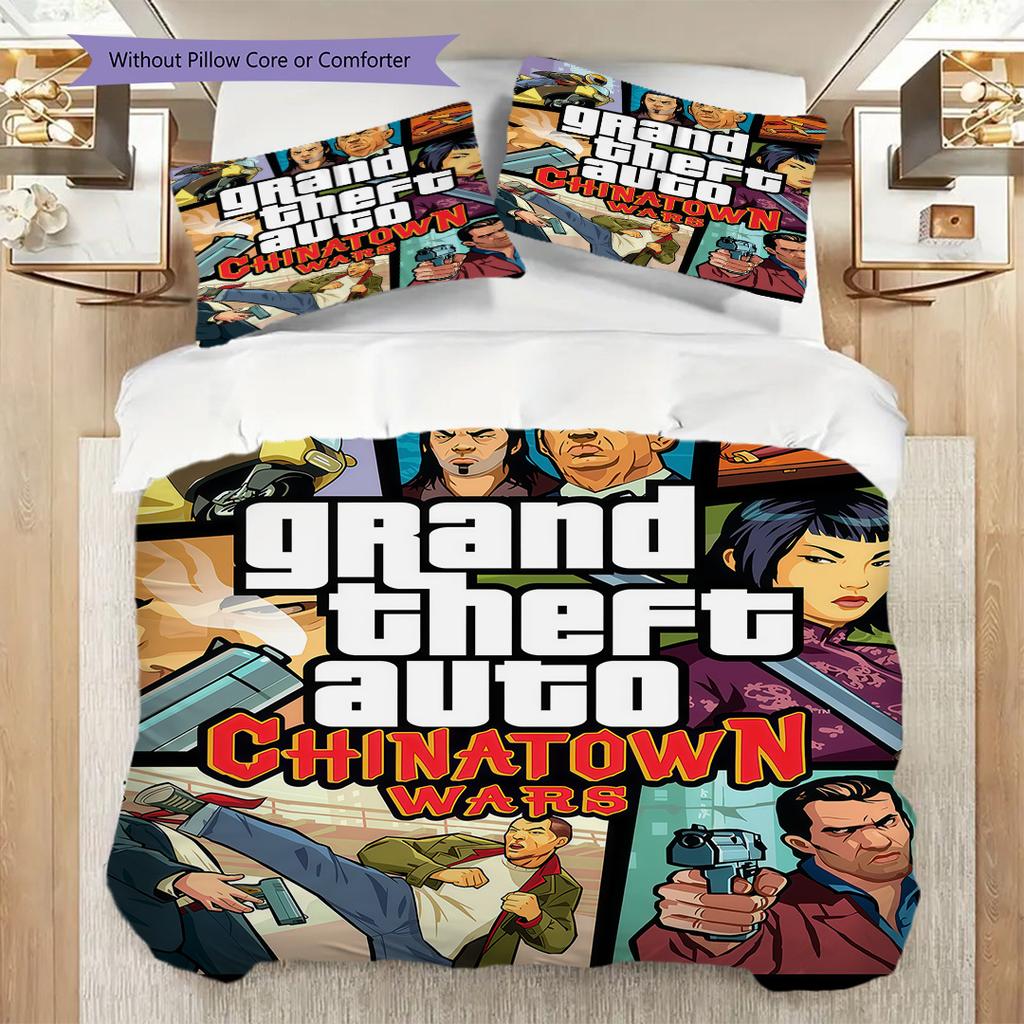 Grand Theft Auto V Urban Chaos Bedding 1 Duvet Cover 2 Pillowcase Without Core Duvet Cover And Pillowcase Bedding Set