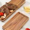 Natural Wood Display Tray Portable Kitchen Storage Plate for Tableware and Cups Japanese Inspired Home Adults Use