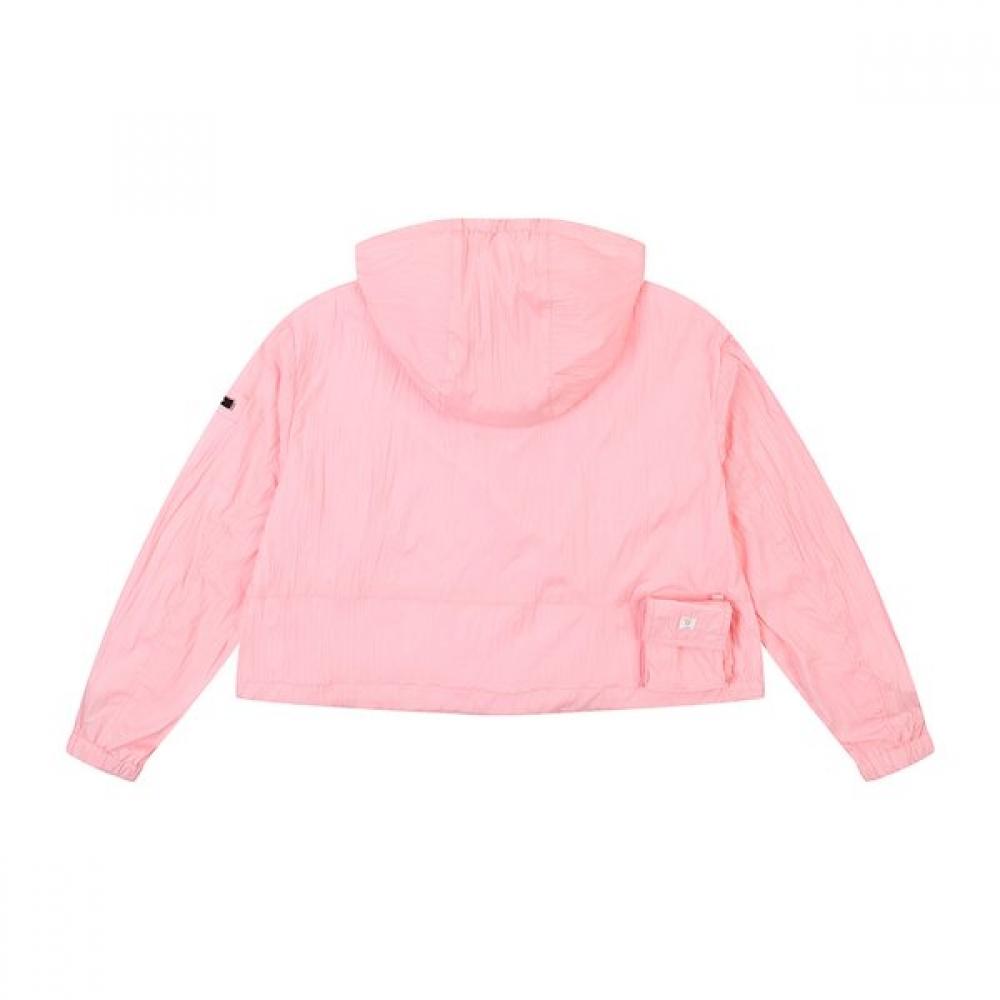 Onoff Women S Crop Windbreaker Of1102lb Pink