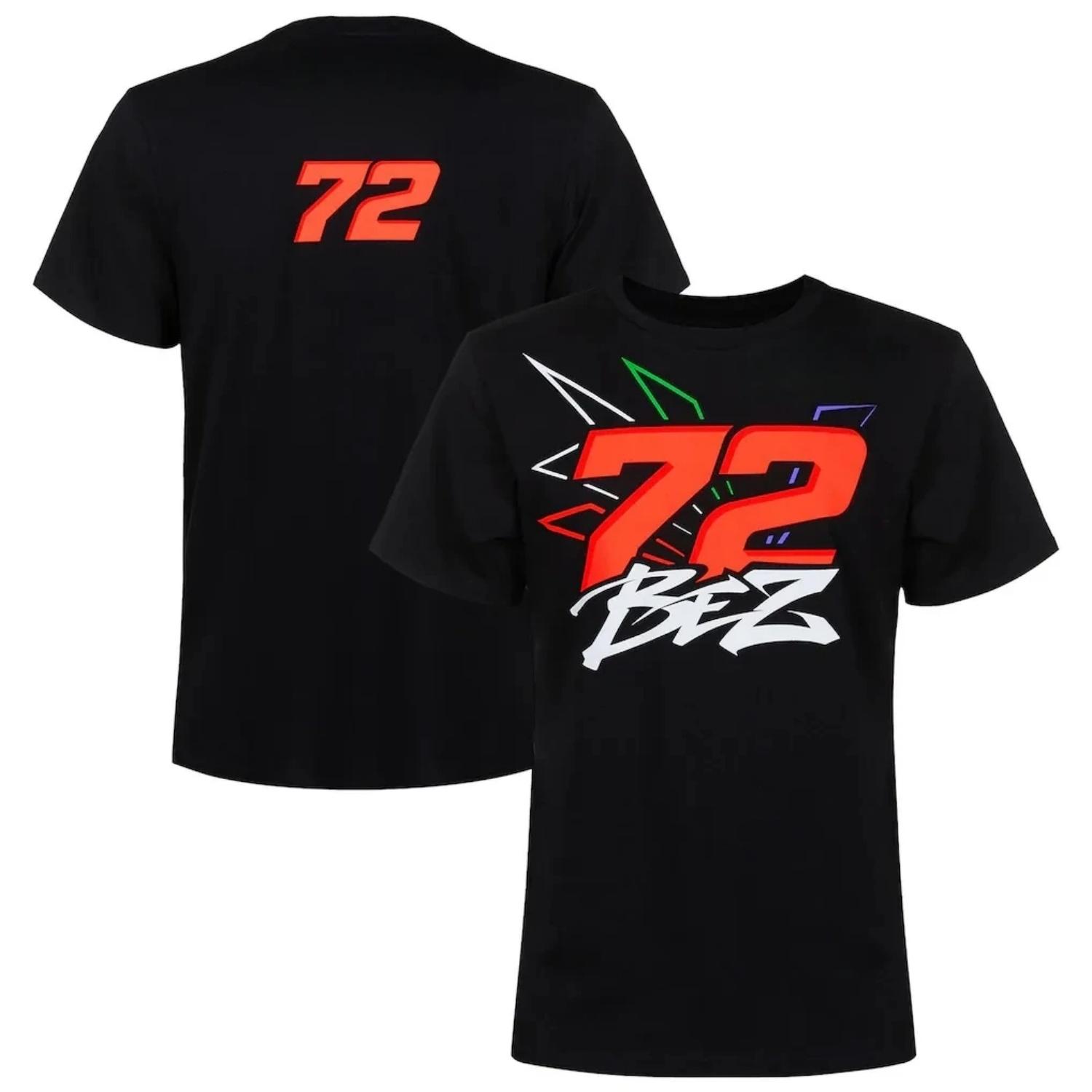 

72 Bez Marco Bezzecchi Graphic T-shirt Men Women Summer Cotton Clothing Casual Fashion Round Neck Short Sleeved Tee Streetwear S чёрный