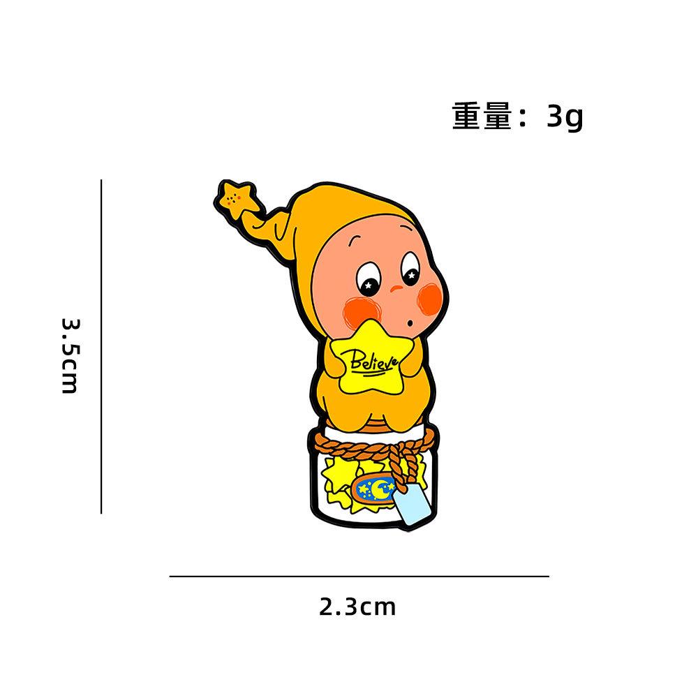 Creative Cartoon Anime Cute Star Man Metal Badge Dwarf Alloy Brooch Bag Clothing Accessories