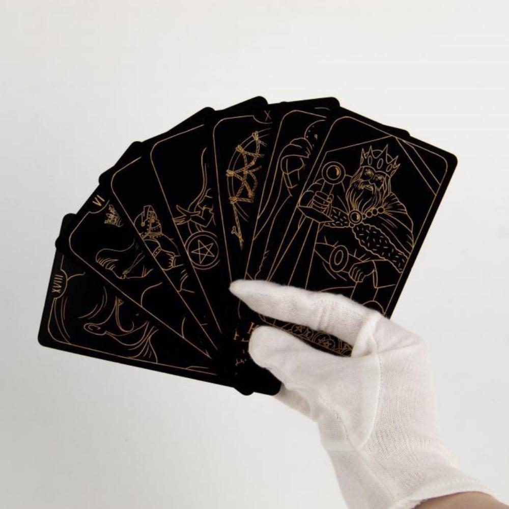 10.3*6 Cm Classic Black Rider Waite Tarot Deck In Russian Language with Guidebook for Beginners 78 Pcs Tarot Cards