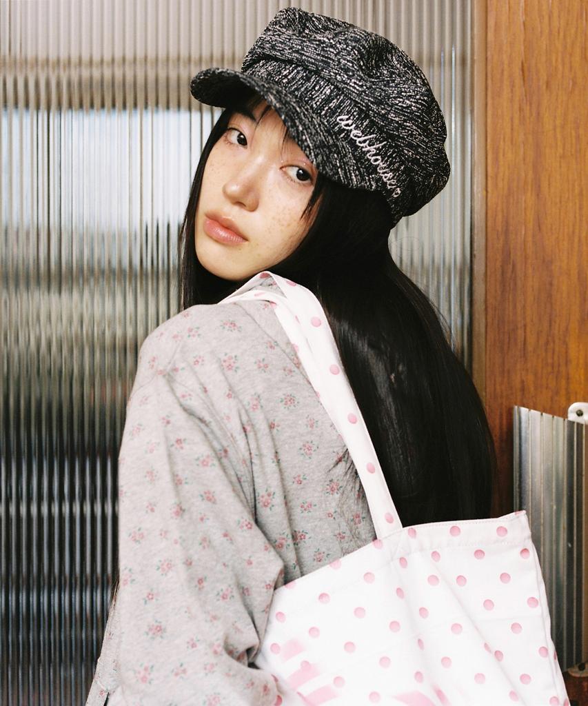 WEBHOUSE Heart Logo Sailor Cap - Black/White
