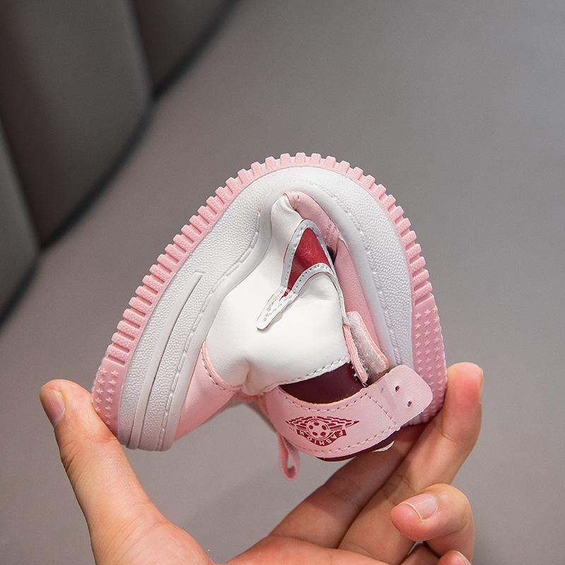 Girls' shoes  autumn soft-soled high-top board shoes, children fashion children's non-slip sports shoes basketball shoes