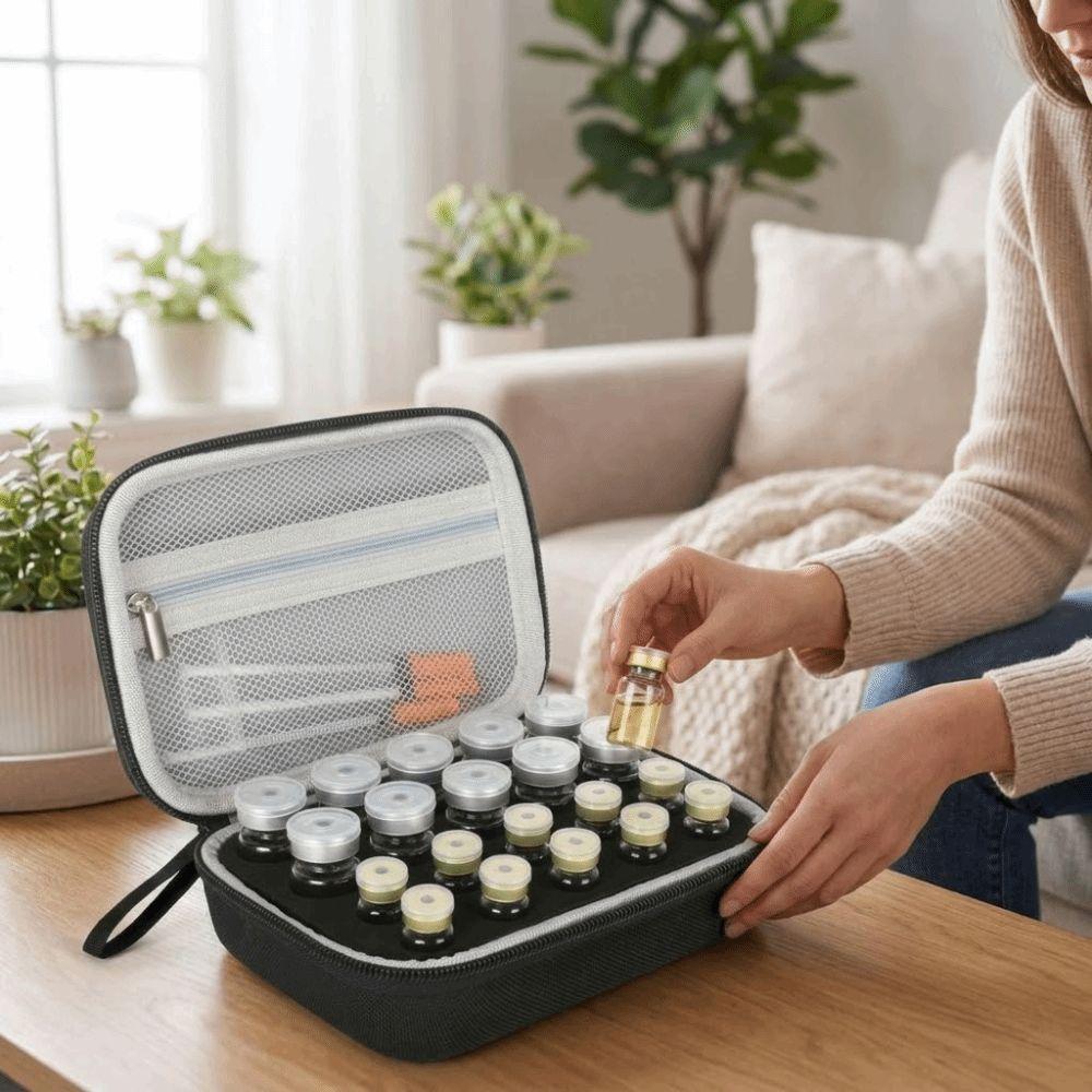 20 Slots Insulin Vials Storage Case Waterproof Essential Oils Carrying Box Travel Use