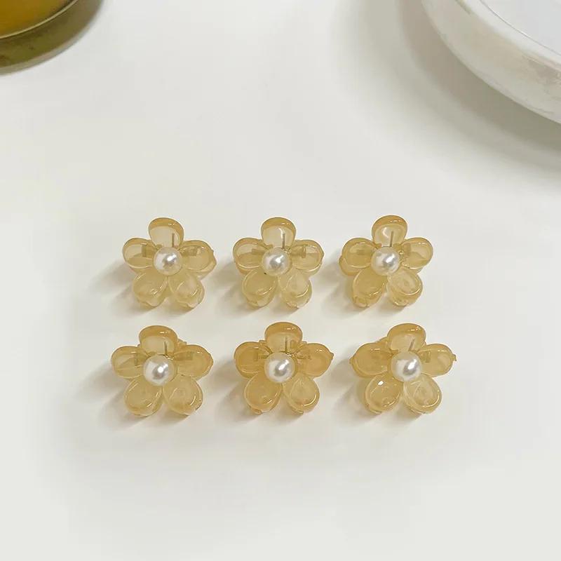 New 10pcs Mini Floral Hair Claw Kawaii Hair Clip Claw Clamp Braid Clips Headwear Girls Women Hair Accessories