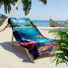 Sea Turtle and Coral Reef Design Beach towel quick-drying for travel outdoor sports jogging beach and swimming