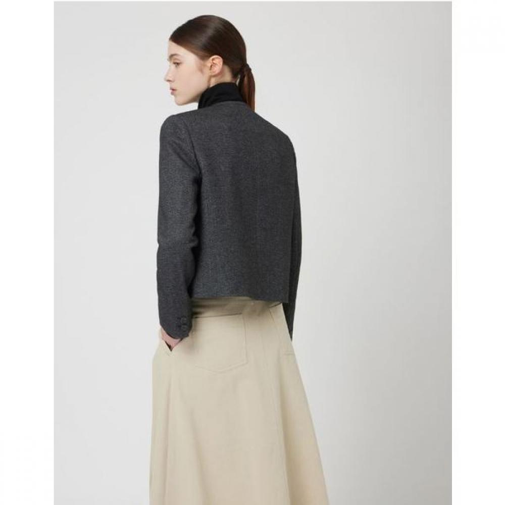 Cc Collect Wool Blend Round Neck Crop Jacket C253msf002