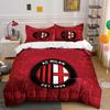 Set lenjerie de pat AC Milan Set lenjerie de pat Set husă pilotă Huse pilotă Fețe de pernă Decor casă (1 * Față de pilotă 2 * Fețe de pernă, fără umplutură de pilotă)