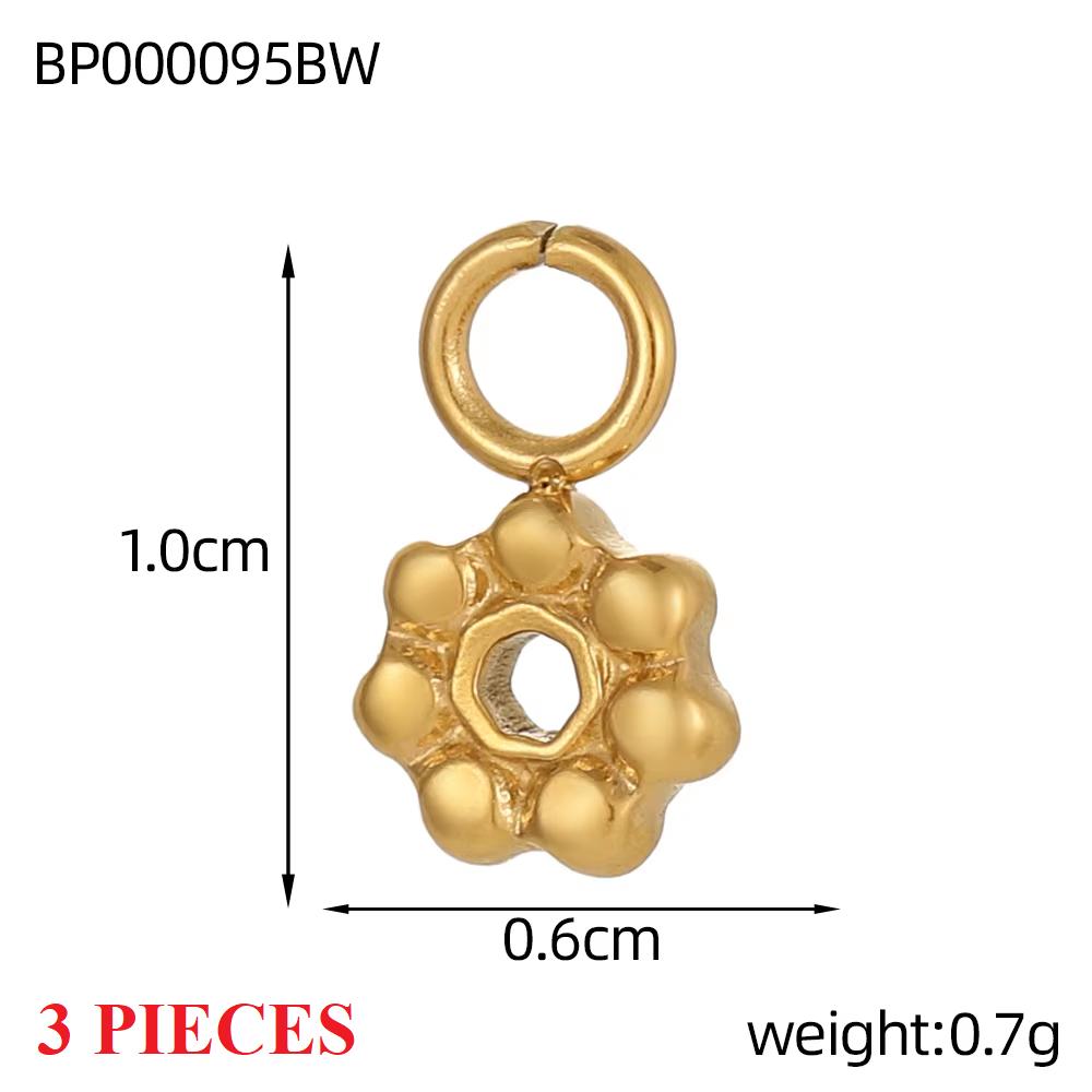 3PCS/LOT CARLIDANA Gold Plated Stainless Steel Charms Bow Knot Star Cross Butterfly Rose Heart Pendants DIY Jewelry