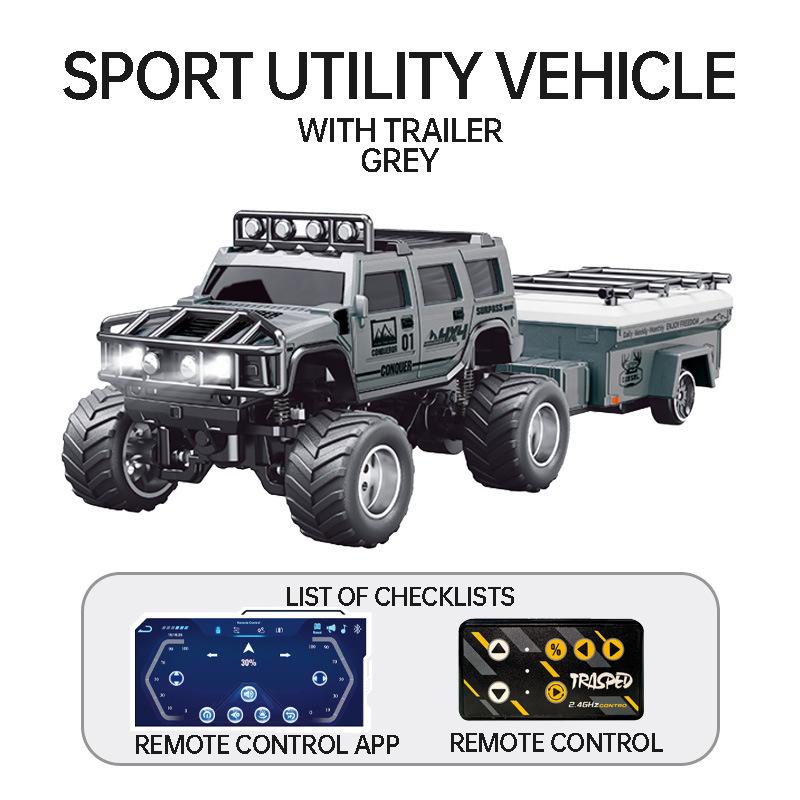 1: 64 RC Mini 2.4G Climbing Off Road Vehicle Simulation RC Car with APP Adjustable Speed Lighting Shock Absorber Boy Toy Gift