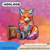 HOOLOOG High-Difficulty Wooden Fox Puzzle & Piggy Bank Gift