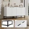 Sideboard Kommode 4 Türen Moderner Buffetschrank Metallgriffe Rahmenbeine Lagerung Wohnzimmer/Schlafzimmer/Flure/Küche 160x40x80 cm